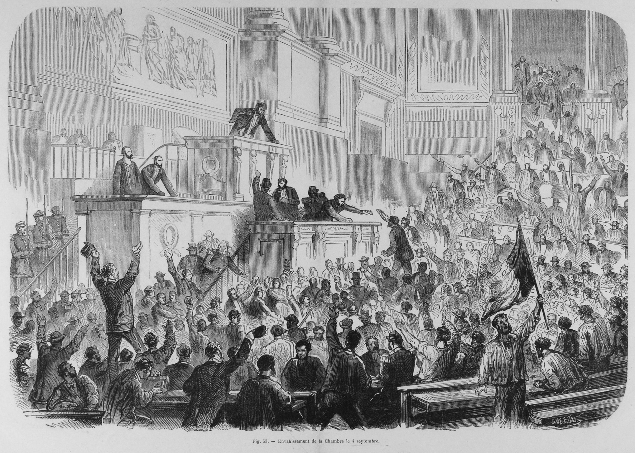 Envahissement Corps législatif seance 4 sept 1870
